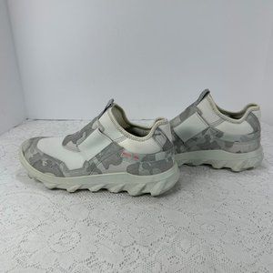 CCO, White & Gray Camouflage slip on nubuck Sneakers 8.5